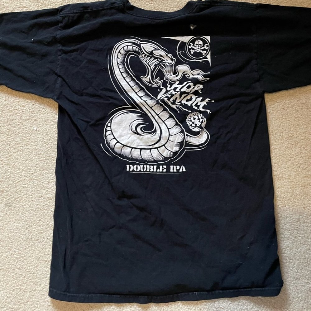 Boneyard Beer Bend Double IPA Hop Venom Snake Black Shirt Mens Size Medium